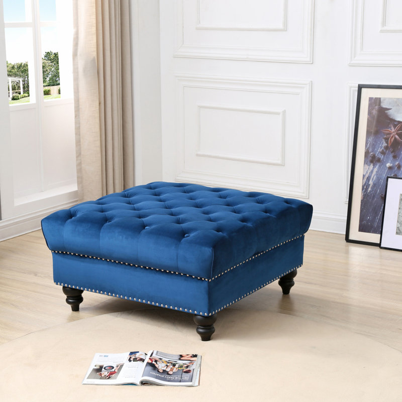 Repose-pieds traditionnel confortable pour la chambre à coucher, le salon et le vestibule, Marine