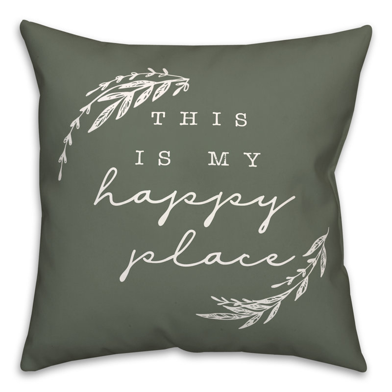 Outdoor Reversible Throw Pillow, H 18 po x l 18 po, Sauge