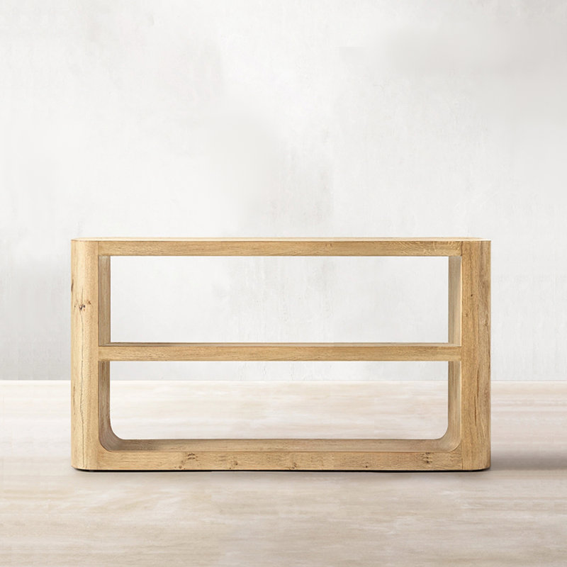Console simple de style américain, Burlywood, H 29,9 po x l 48 po x P 12 po
