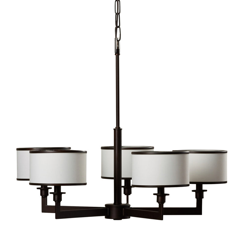 Darcia 5 - Light Dimmable Classic / Traditional Chandelier, Oil Rubbed Bronze