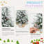 Arbre de Noël floqué avec 355 pointes, branches en PE / PVC enneigées, 14 pommes de pin et 14 baies rouges, base en ciment en toile de jute - petit arbre décoratif pour la maison et le bureau