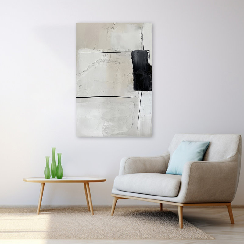 Neutral Balance I Modern Abstract Modern Minimalisme géométrique, H 48 po x l 32 po