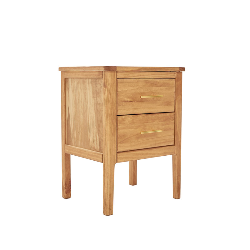 Almarosa 45cm W Particle Board / Chipboard Bedside Table, Waxed