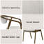 Chaise d'appoint en chenille et noyer Delina