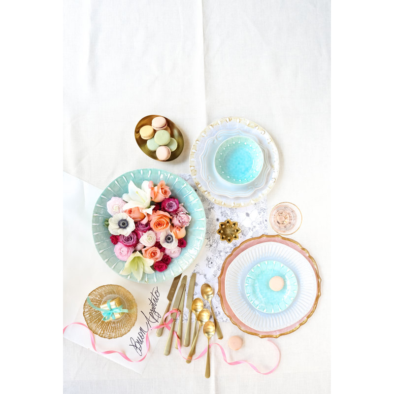 Incanto Stone Handmade Stoneware Dinnerware Set, White