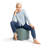  Moseley 16" Square Bean Bag Pouf Ottoman, Water-Repellent-1269463979