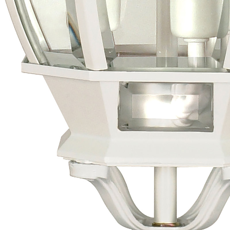 3 - Light Outdoor Hanging Lantern, White