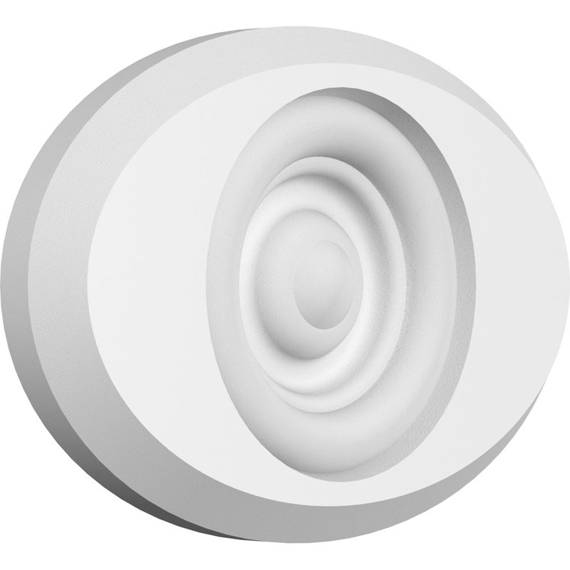 Bœuf dalton avec rosette bord biseauté Standard, H 3,25 po x l 5 po x P 0,5 po