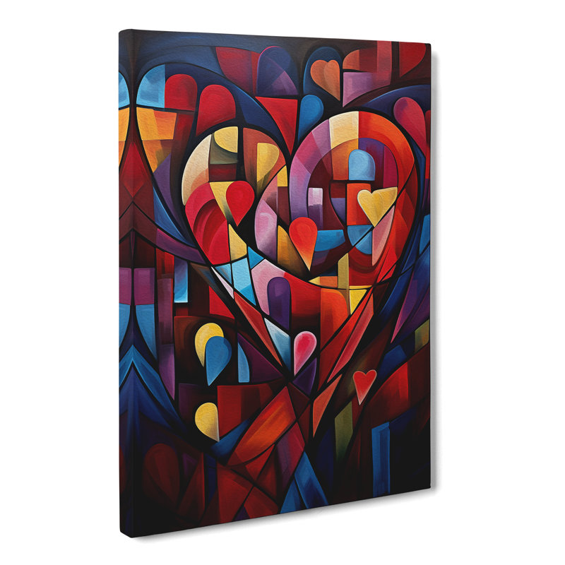 Love He Cubism No.2 - Wrapped Canvas, 76cm H x 50cm W x 3cm D