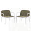 Ensemble de 2 fauteuils club d'extérieur avec coussins-640303711