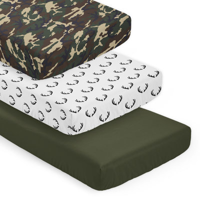 Woodland Camo 3 Pack Fitted Crib Sheets by Sweet Jojo Designs