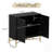 Modern 2-Door Black Accent Cabinet With Adjustable Shelves For Versatile Storage And Stylish Organization In Any Room.