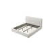 Elora Upholstered Platform Bed In Whitewashed Chenille