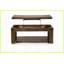 Ensemble de 3 tables basses Arusha - bois franc et amp; Placage de manguier avec roulettes & amp; Rangement