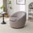 Modern Teddy Fabric Barrel Basic Accent Chair, 360° Swivel-1650060915