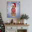 «Pitbull in Christmas Sweater» par Fab Funky, impression sur toile encadrée