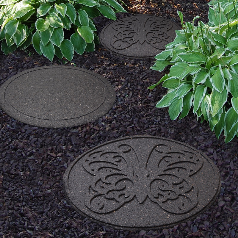 STEPPINGSTONE-BUTTERFLY Rubber Stepping Stone