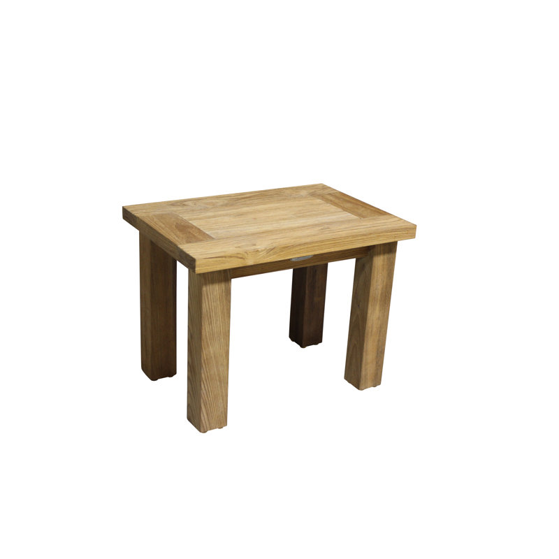 Banc d'extérieur en teck Jaterious, H 18 po x l 24 po x P 16,5 po