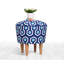 Chackbay 42cm Wide Round Geometric Footstool Ottoman