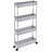 4-Tier Slim Storage Cart Mobile Shelving Unit Rolling Cart with Handle-75667896