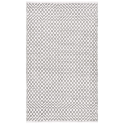Alpizar Hand-Tufted Cotton Grey Area Rug