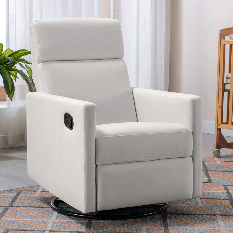 Fauteuil inclinable et pivotant avec fauteuil berçant Modern, Beige
