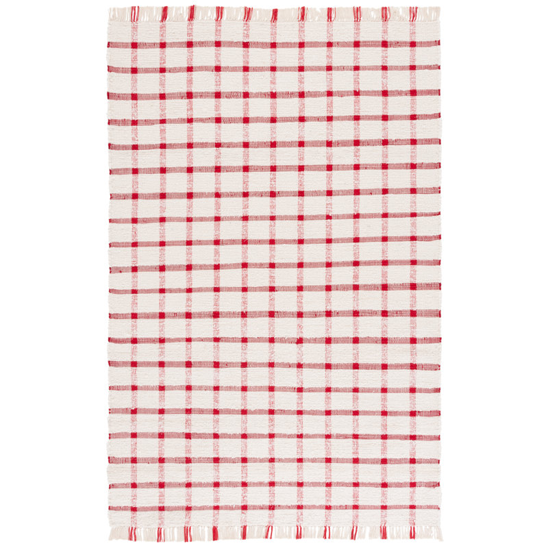 Tapis Montauk 322 ivoire / rouge, Rectangulaire 3 pi x 5 pi