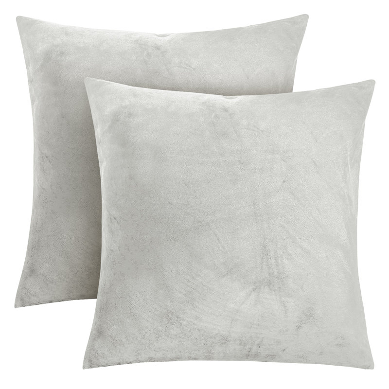 Heavy Crushed Velvet Cushion Cover, Off White