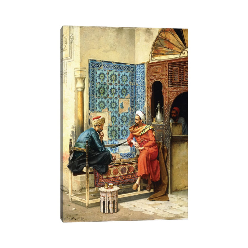The Chess Game, 1896 by Ludwig Deutsch - Wrapped Canvas Painting