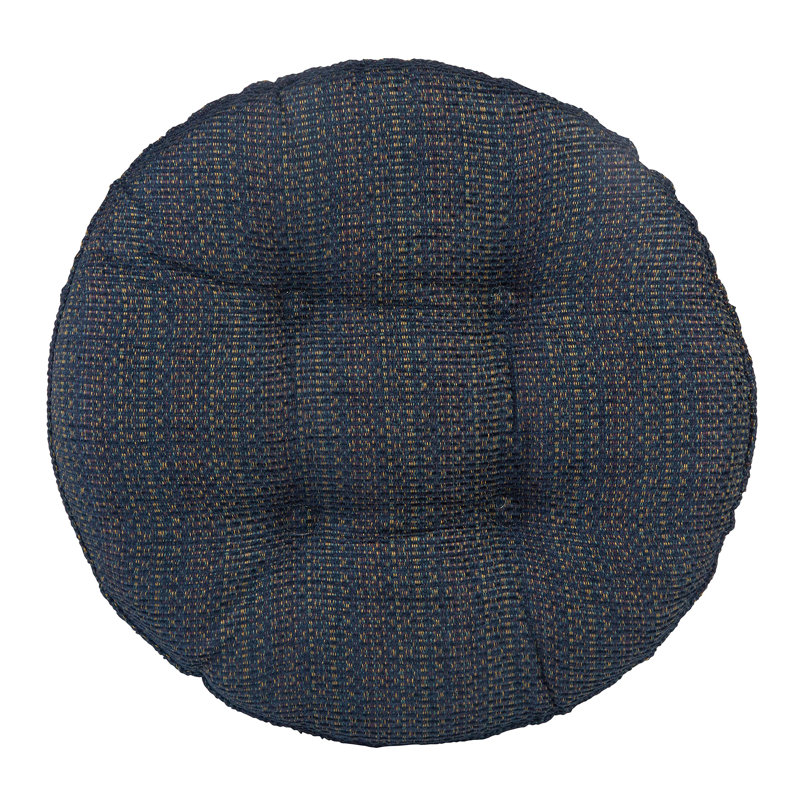 Non-Slip Textured Barstool Seat Cushion, 14-Inches Round, Set of 4, Blue