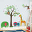 Décalcomanie murale arbre animaux