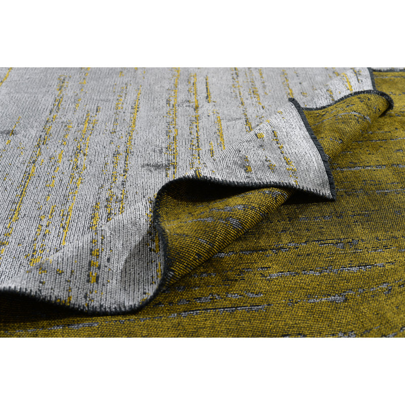 Rapture Gray/Yellow No Pattern And Not Solid Color Luxury Area Rug, Rectangle 7'10" x 11'2"