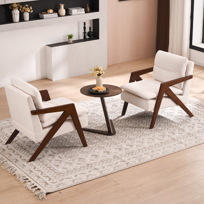 Fauteuil d'appoint Mid-Century, Beige