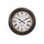 Horloge, horloge murale ronde 20 po, brun, transitionnel