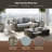 Rattan Wicker Deep Seating Large Loveseat