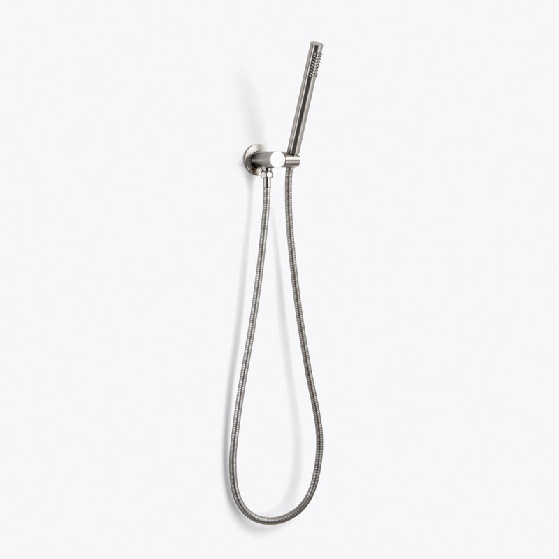 Metro 2-3 Way Thermostatic Trim Complete Shower Set - Ceiling Mount - 12" Brass, Brushed Nickel
