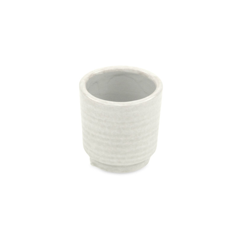 Mosley Handmade Ceramic Pot Planter, White, 3.25" H x 3" W x 3" D