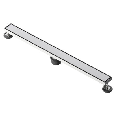 FINE FIXTURES Stainless Steel 32 inch Linear Shower Drain with Hair Trap and Tile Insert & Grate 2-in-1 Design