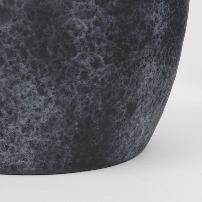 Outen Pot Round , Black, 31cm H x 33cm W x 33cm D