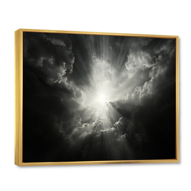 «Sky Heavenly Horizon» sur toile, H 24 po x l 32 po x P 1 po, Cadre flottant doré