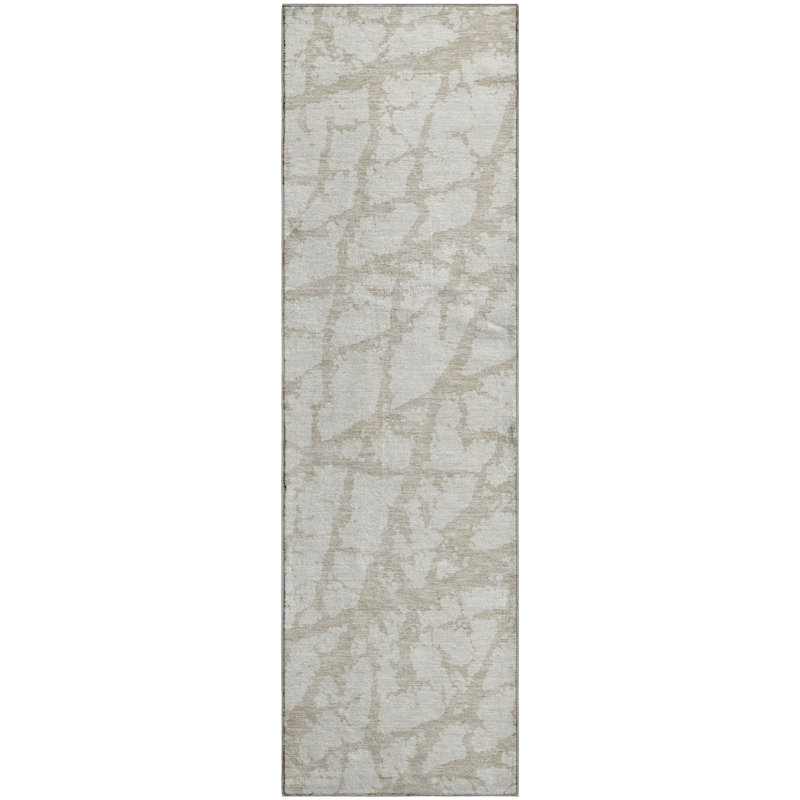 Premium Machine Washable Prisco Ivory Rug, Runner 2'3" x 7'6"