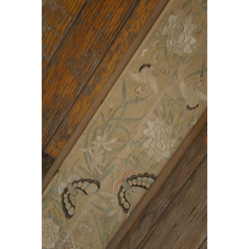 Tapis blanc antique ivoire, beige, blanc, textile, années 1850