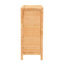 Cejda Rattan and Mahogany Solid Wood Accent Cabinet