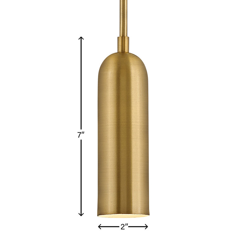 Arla 1 - Light LED Pendant, Heritage Brass