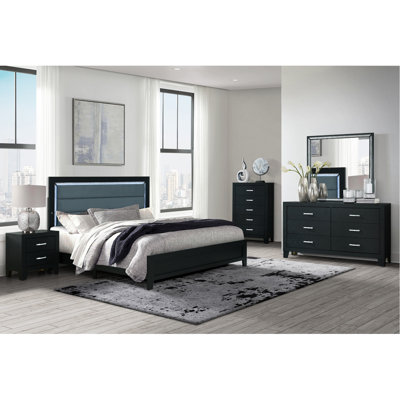 CARLOS BLACK 5PC  BEDROOM SET