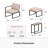 5 Piece Sectional Seating Group with Cushions