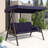 Deluxe Outdoor Patio Porch 2-seat Swing with Stand and Cup Holders and Cushions and Canopy and Pillow Included,Turquoise Blue-124911368-124911372