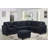 Sectional Sofa, Dark Blue-1298095558