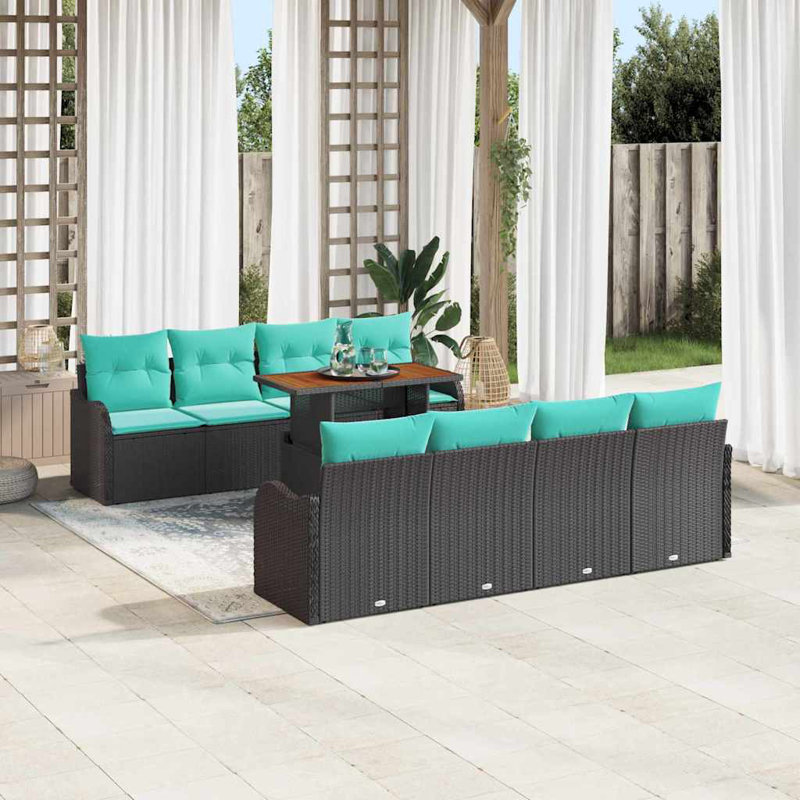 Ensemble de canapé de jardin avec rangement 9 pièces vidaXL