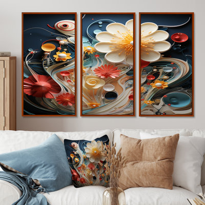 Nels - ensemble d'art mural floral moderne